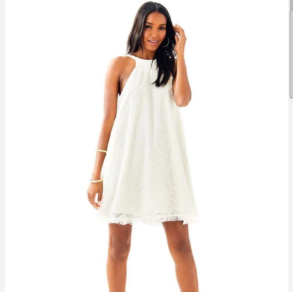 NWT Lilly Pulitzer Quinn Dress in Leafy Fern Velvet Burnout